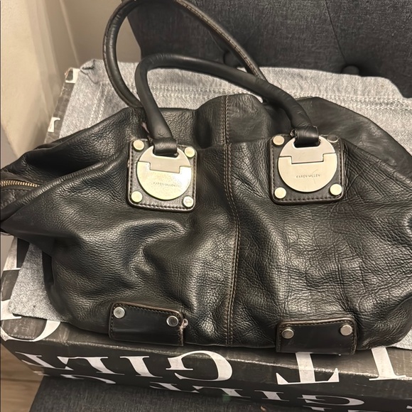 Black Leather Handbag - Picture 3 of 3